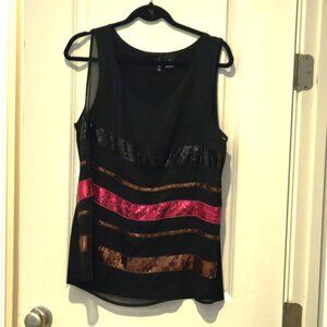 New Directions "tank" with rows of sequins on front, XL, dressy!